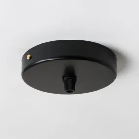 Black Steel 100mm Ceiling Rose - All Outlet Options