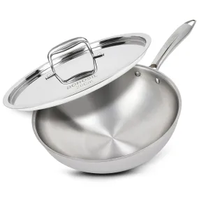 Borosil Cookfresh SS Tri-ply Wok with Lid