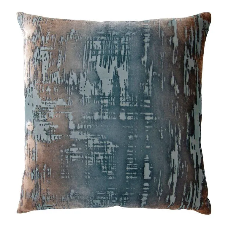 Brush Stroke Gunmetal Velvet Pillows by Kevin O'Brien Studio