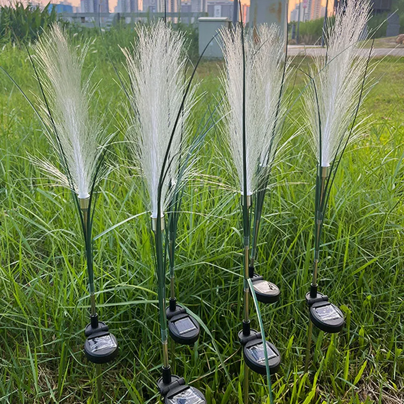 Bulk Pampas Grass LED Light Solar Energy Insert Lamp Garden Outdoor Decoration 36 Inch Wholesale