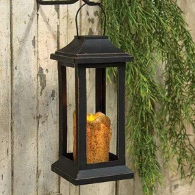 Burnt Ivory Pillar Lantern, 10 inch