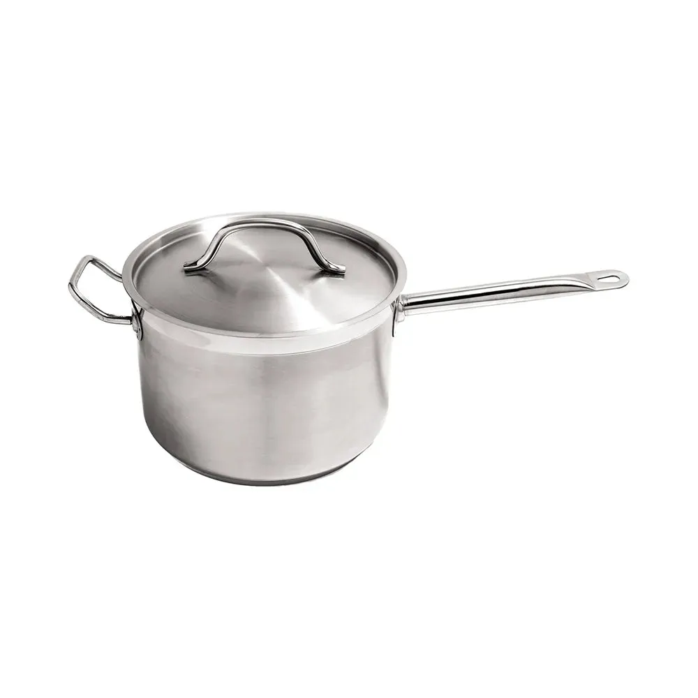 CAC China S3AP-7H Saucepan SS W/ Help. Hdl & Lid 7.5QT /Each