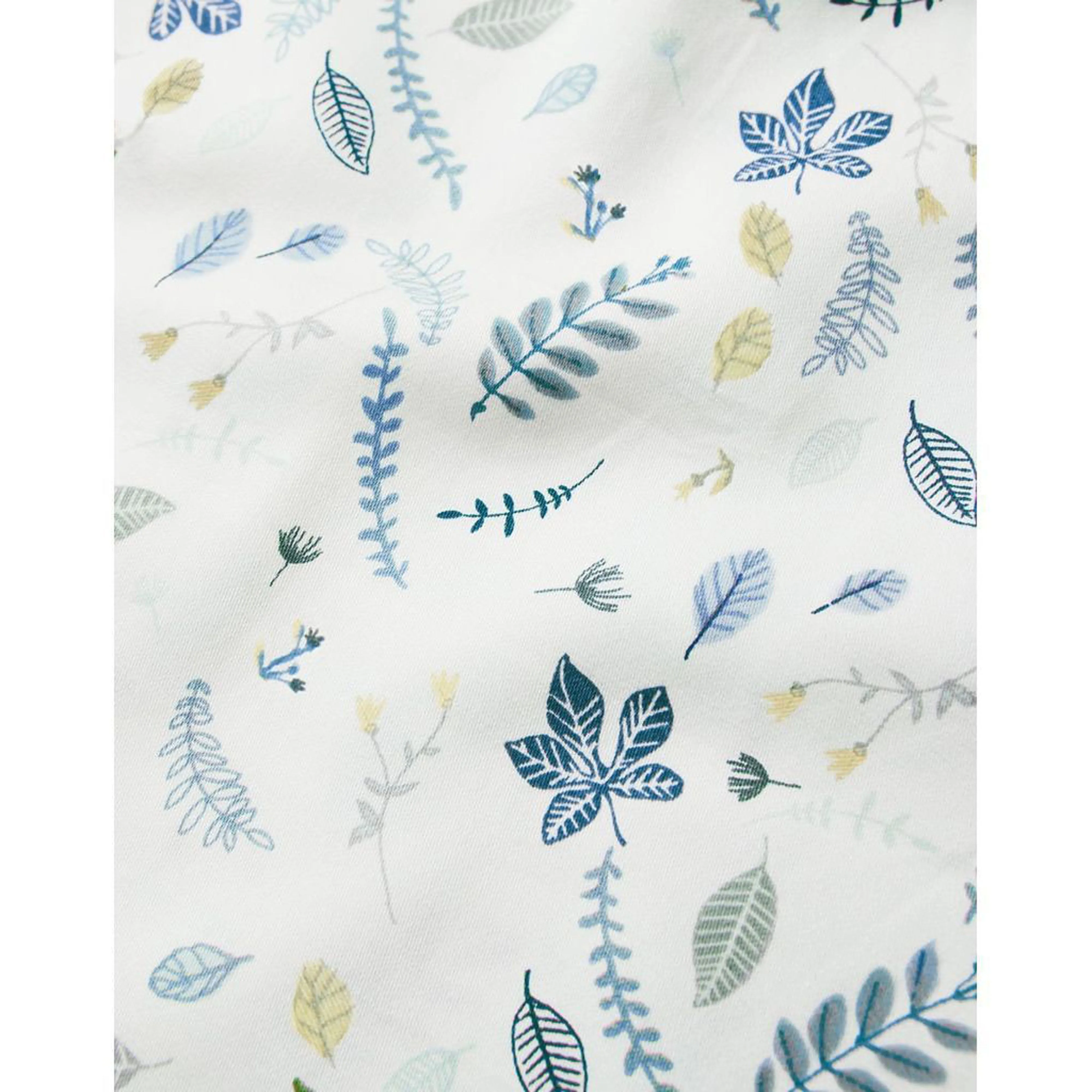 Cam Cam Copenhagen Adult Bedding Set Single Pressed Leaves Blue