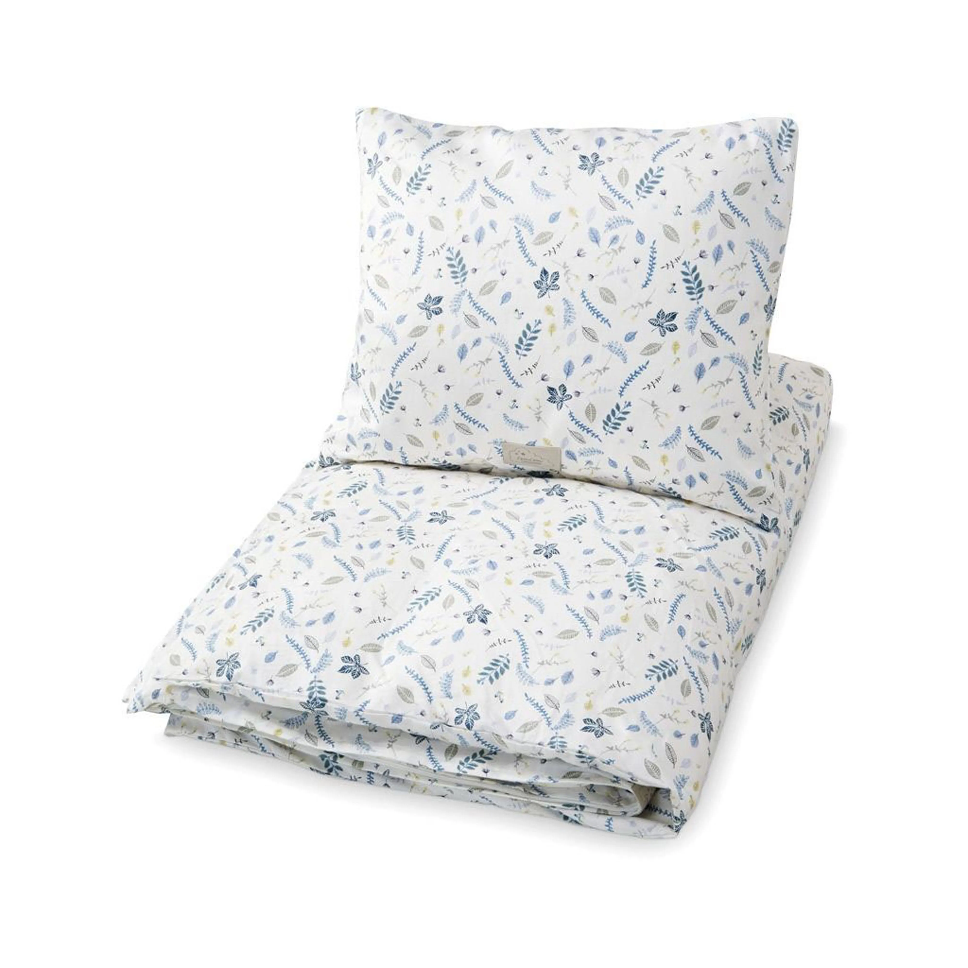 Cam Cam Copenhagen Adult Bedding Set Single Pressed Leaves Blue