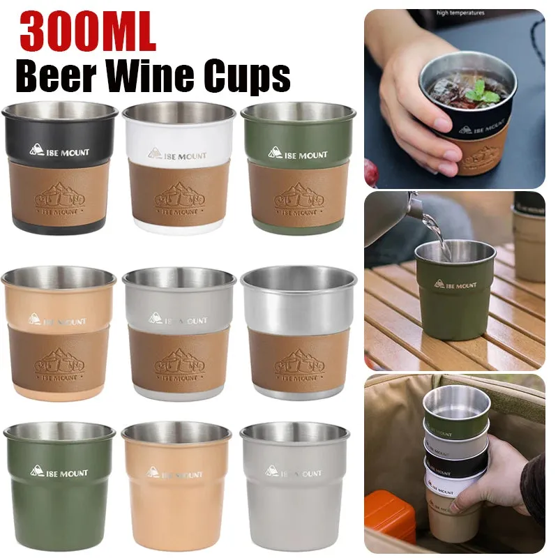 Camping Cup High-Quality Stainless Steel Lightweight Mug Tea Beer Coffee