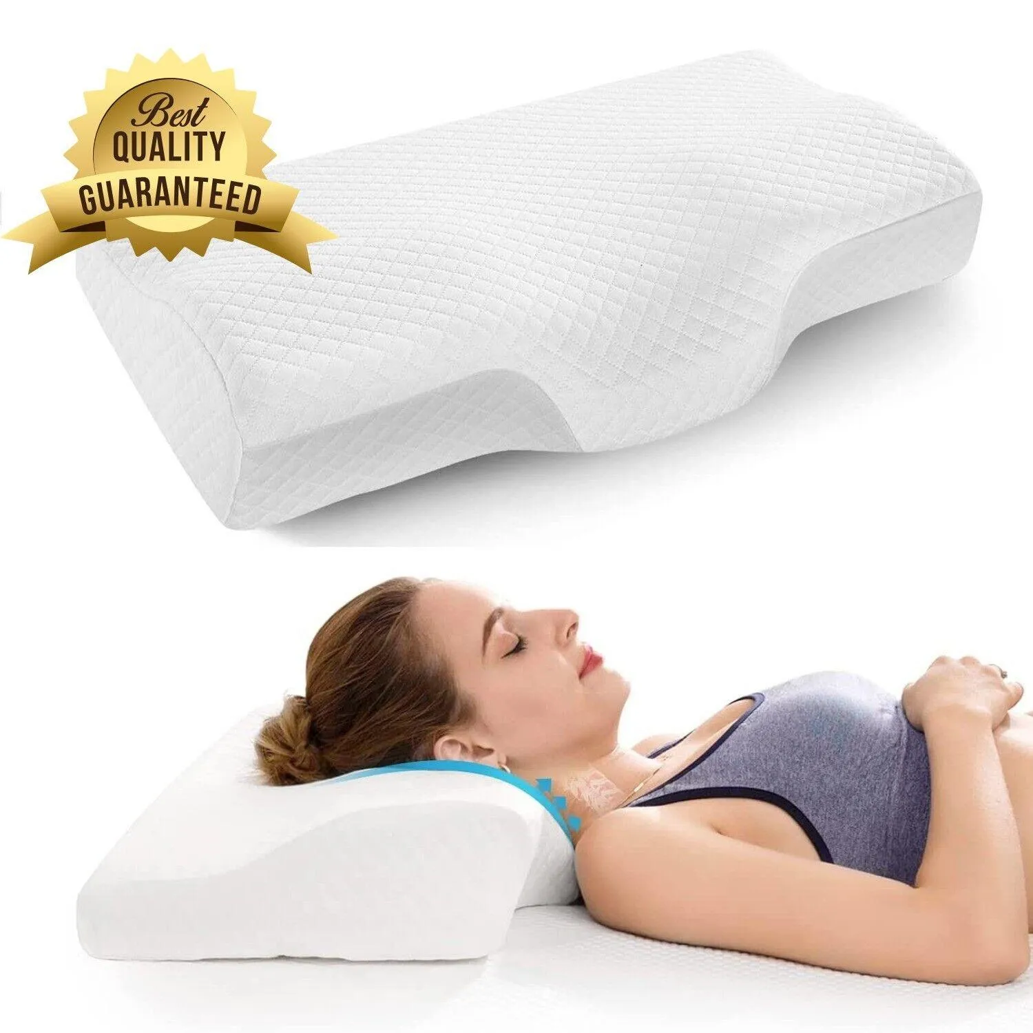 Cervical Memory Foam Pillow, Orthopedic Pillows for Neck Pain, Ergonomic