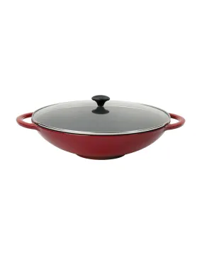 Chasseur Wok with Glass Lid 37cm