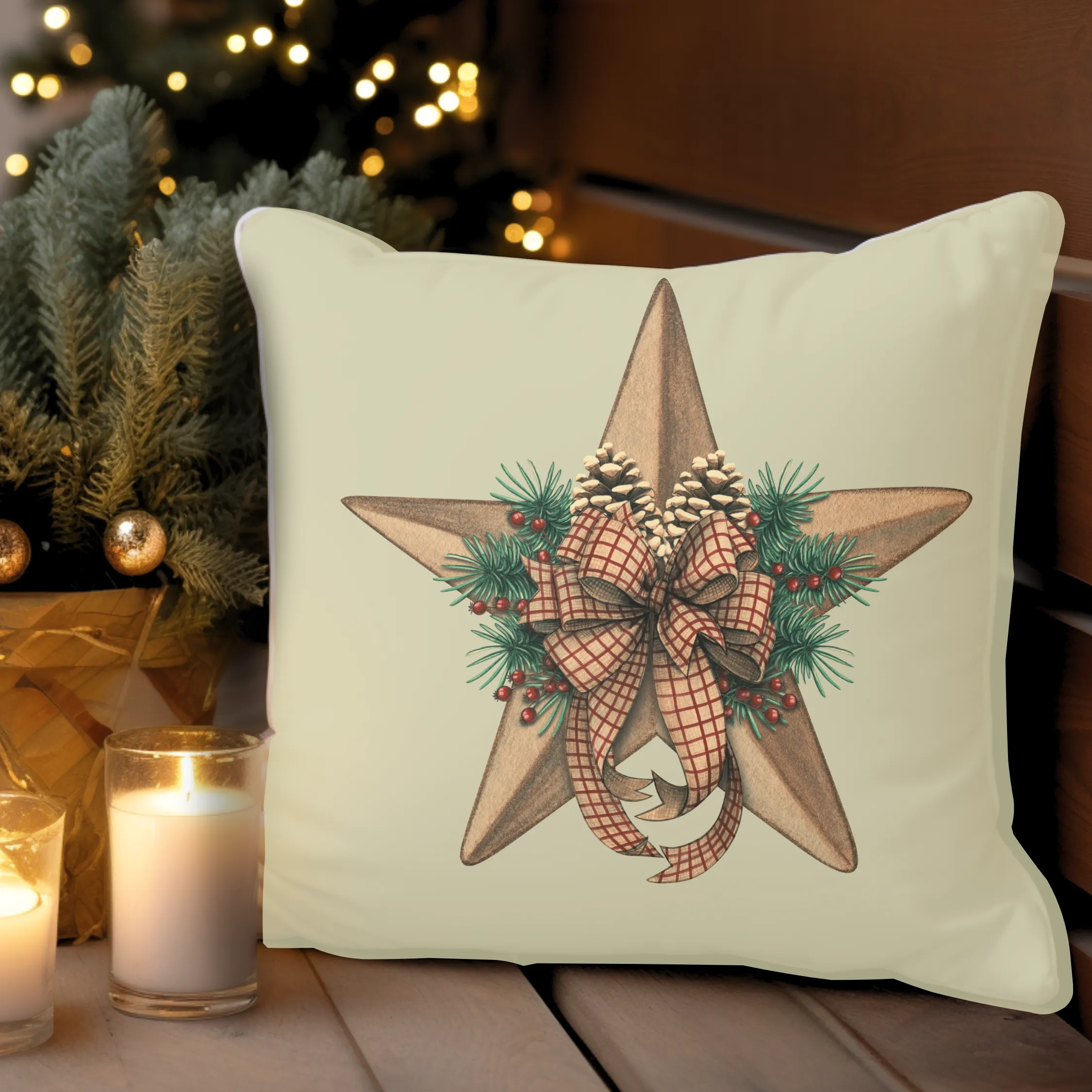 Christmas Pillow Covers, Rustic Pillow Covers, Holiday Decor Pillow Cover, Christmas Pillows