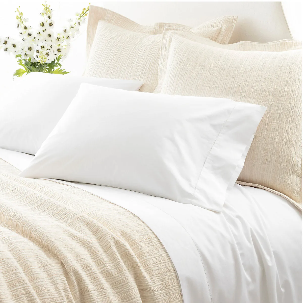 Classic Hemstitch White Sheet Set Twin