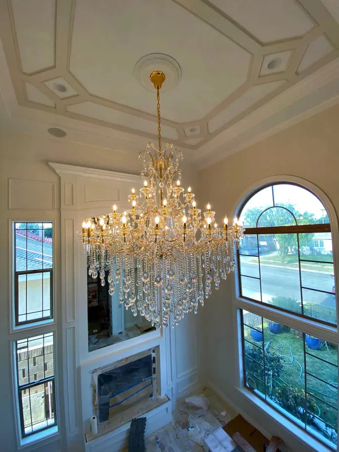 Classic Modern Multi-layers Crystal Chandelier for Staircase/Foyer/Villa