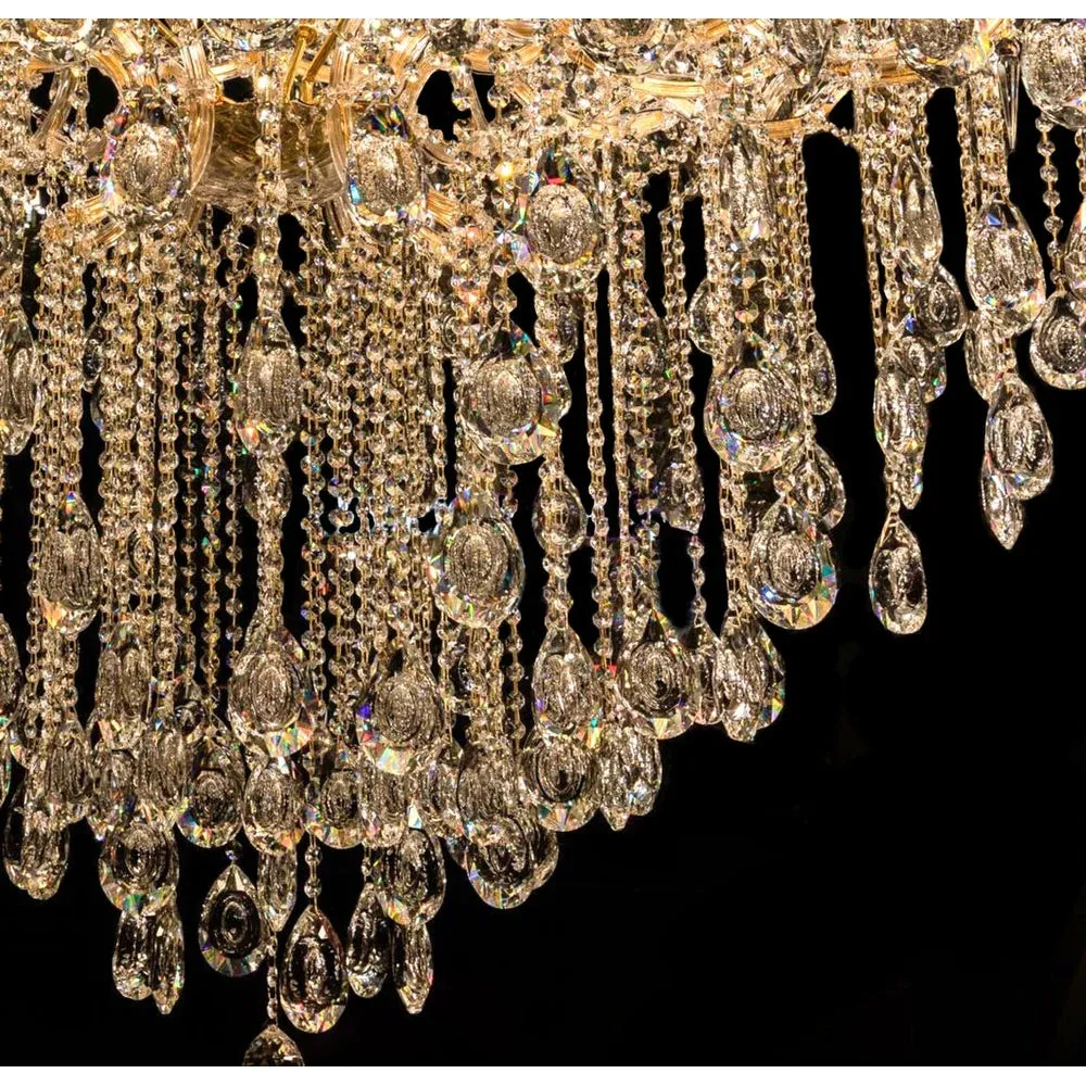 Classic Modern Multi-layers Crystal Chandelier for Staircase/Foyer/Villa