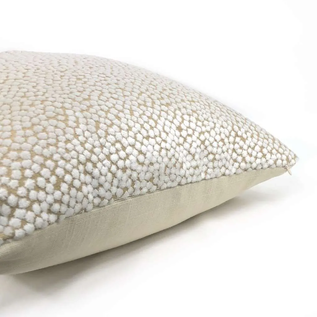 (CLEARANCE) Catelyn White Velvet Dots Pillow Cover