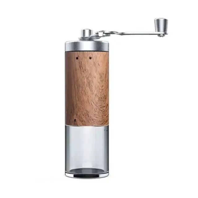 Coffee Manual Hand Grinder Portable Wood Grain Stainless Steel