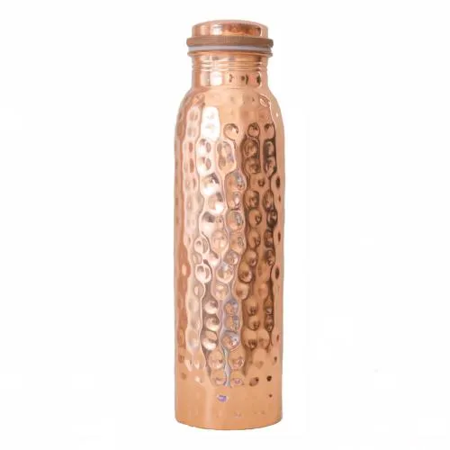 Copper Water Bottle 900ml - Engraved Or Hammered