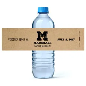 Craft Family Reunion Water Bottle Labels