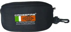 Crossfire Eyewear Zippered Pouch - Black