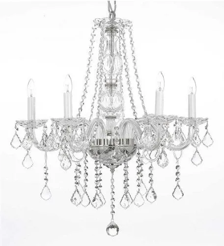 Crystal Chandelier Lighting H25" X W24" - G46-B26/384/5