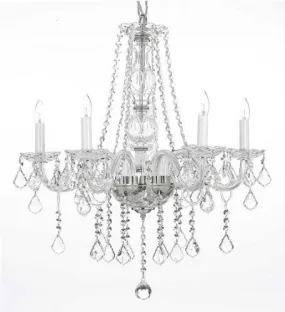 Crystal Chandelier Lighting H25" X W24" - G46-B26/384/5