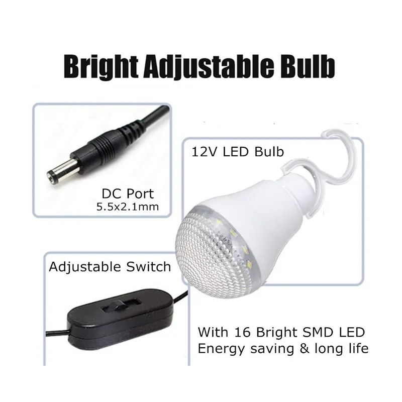 Dc12V Weather-Resistant High Brightness Solar Lightbulb Gd-12V