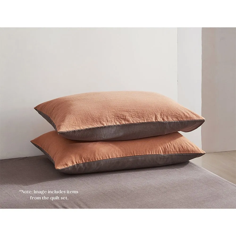 Deluxe Sheet Set Cotton Sheets Double Orange Brown