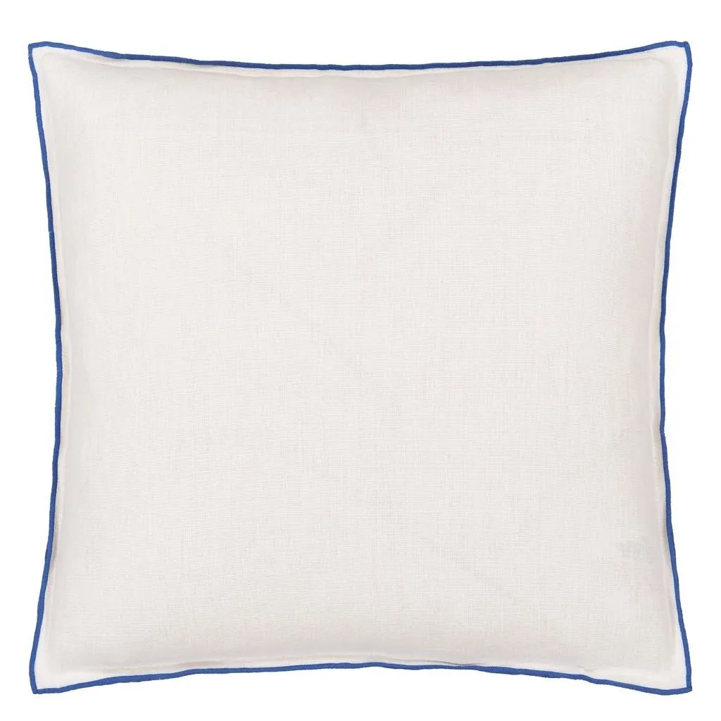 Designers Guild Brera Lino Alabaster & Cobalt Decorative Pillow