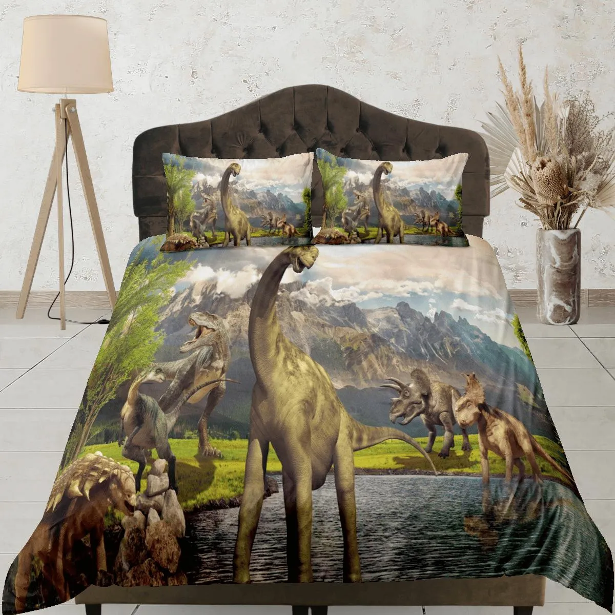 Different kinds of dinosaur bedding, adult duvet cover, dorm bedding, teen boys bedding set full, animal duvet cover set, dinosaur gift