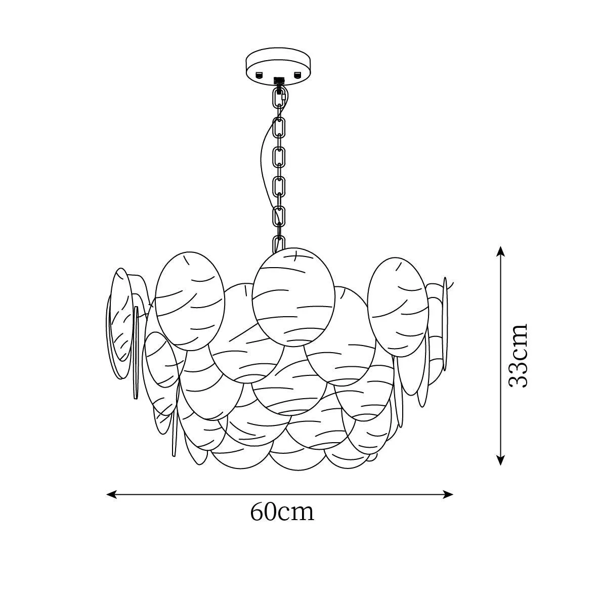 Disc Victorian Glass Chandelier