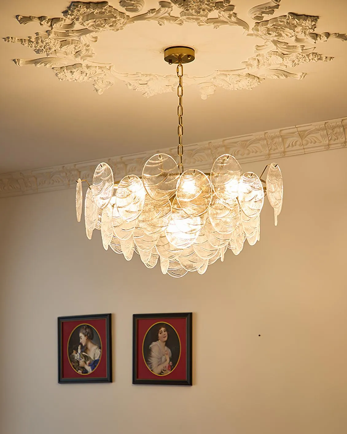 Disc Victorian Glass Chandelier