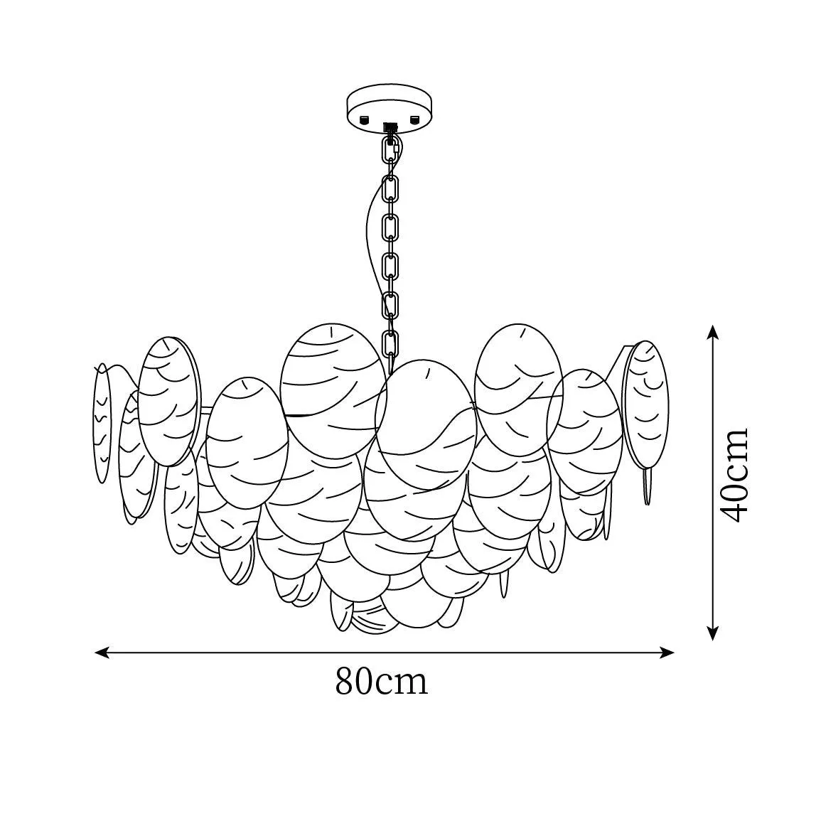 Disc Victorian Glass Chandelier