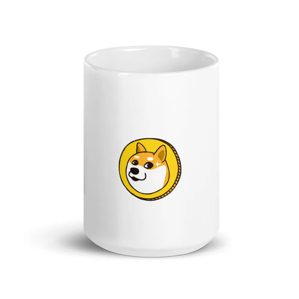 Dogecoin White Glossy Mug