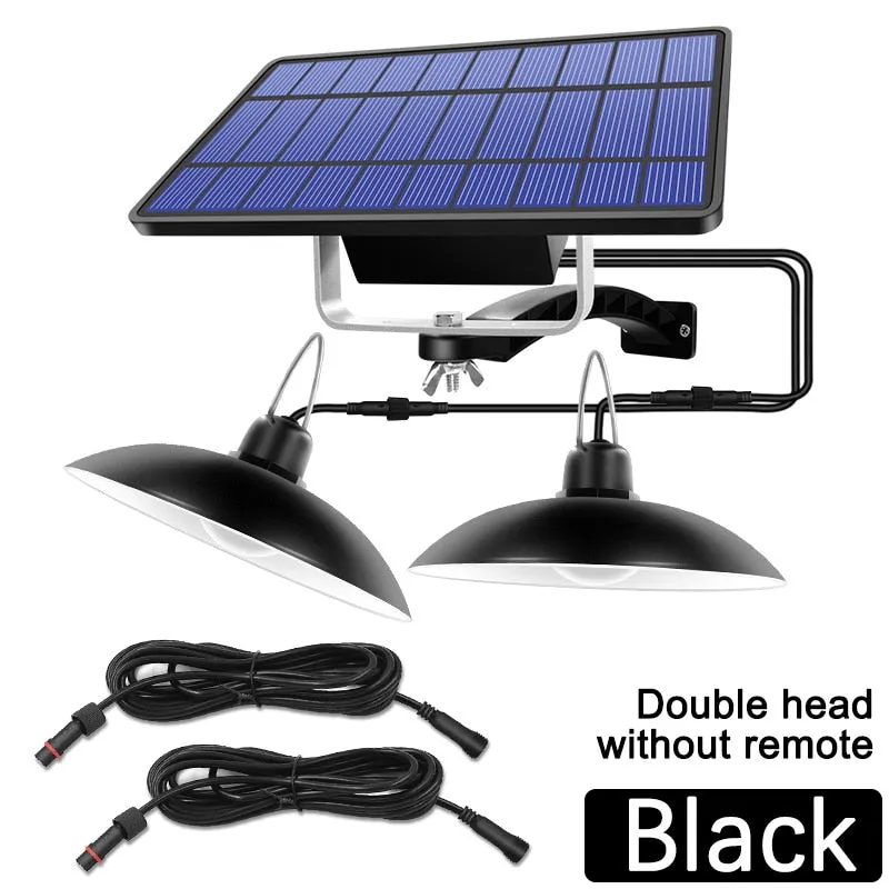 Double Head Solar Pendant Light