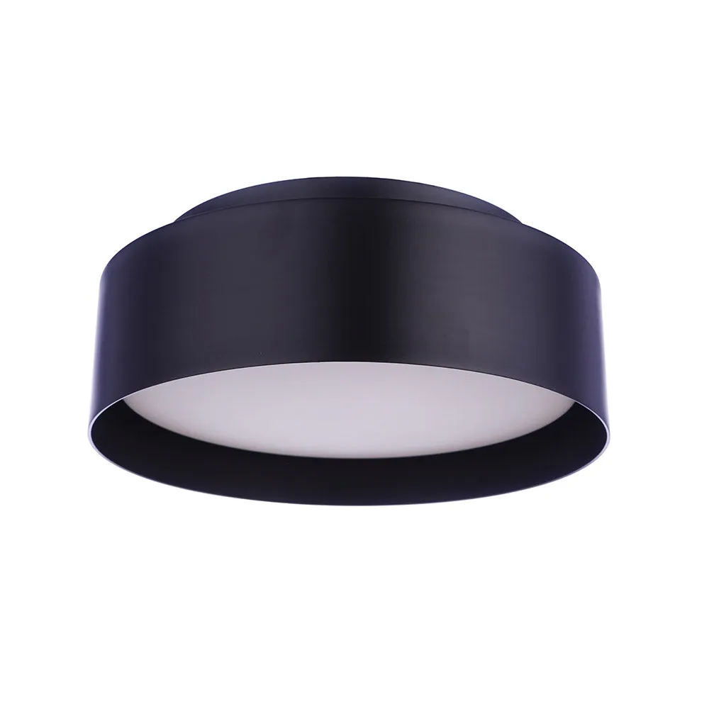 Duplo Two Light Flush Mount - Black