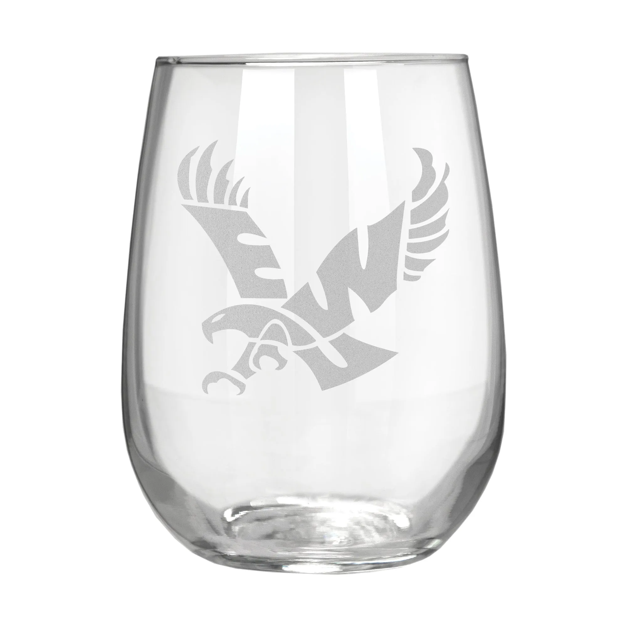 Eastern Washington Eagles 17 oz. Stemless Wine Glass