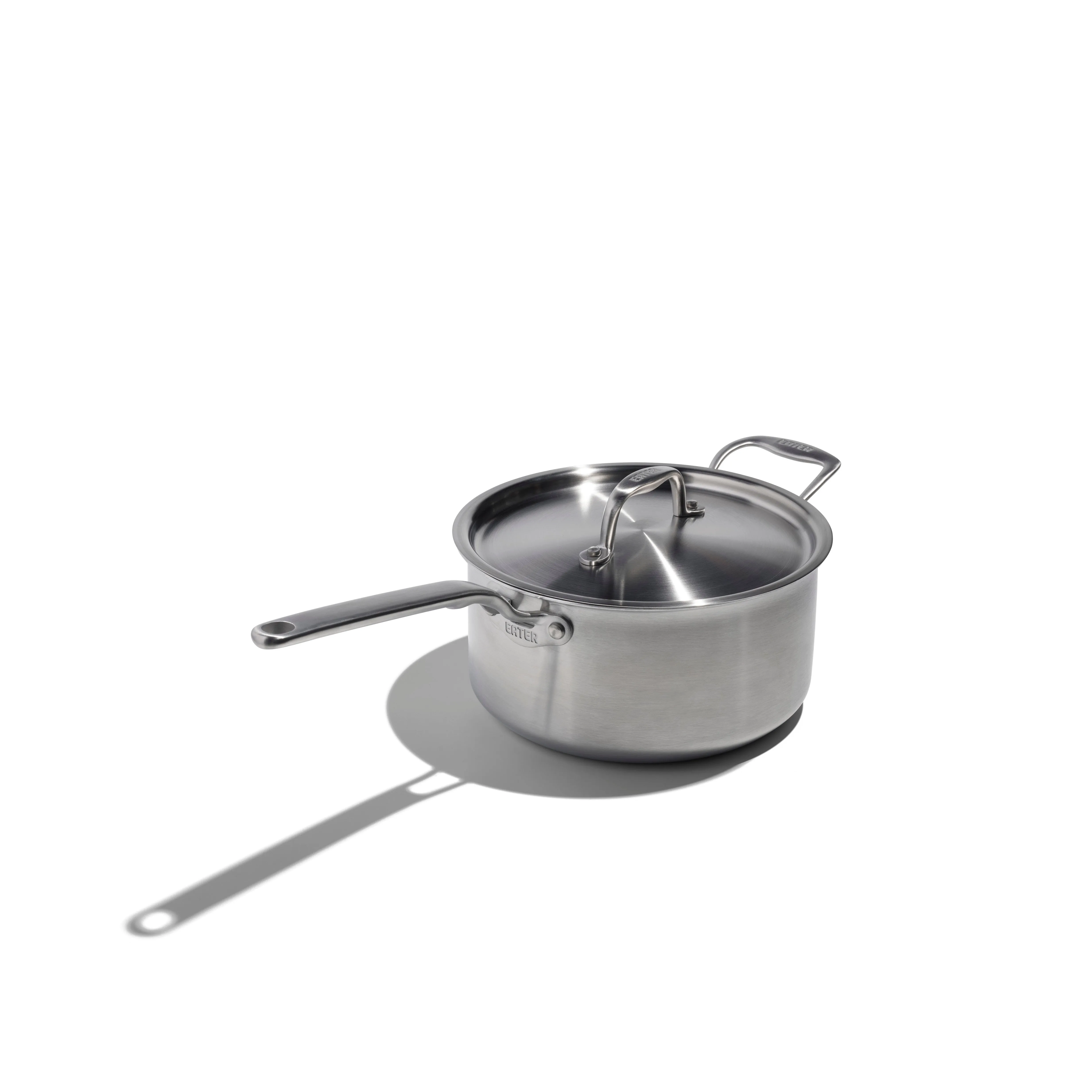 Eater x Heritage Steel 4 Quart Saucepan with Lid