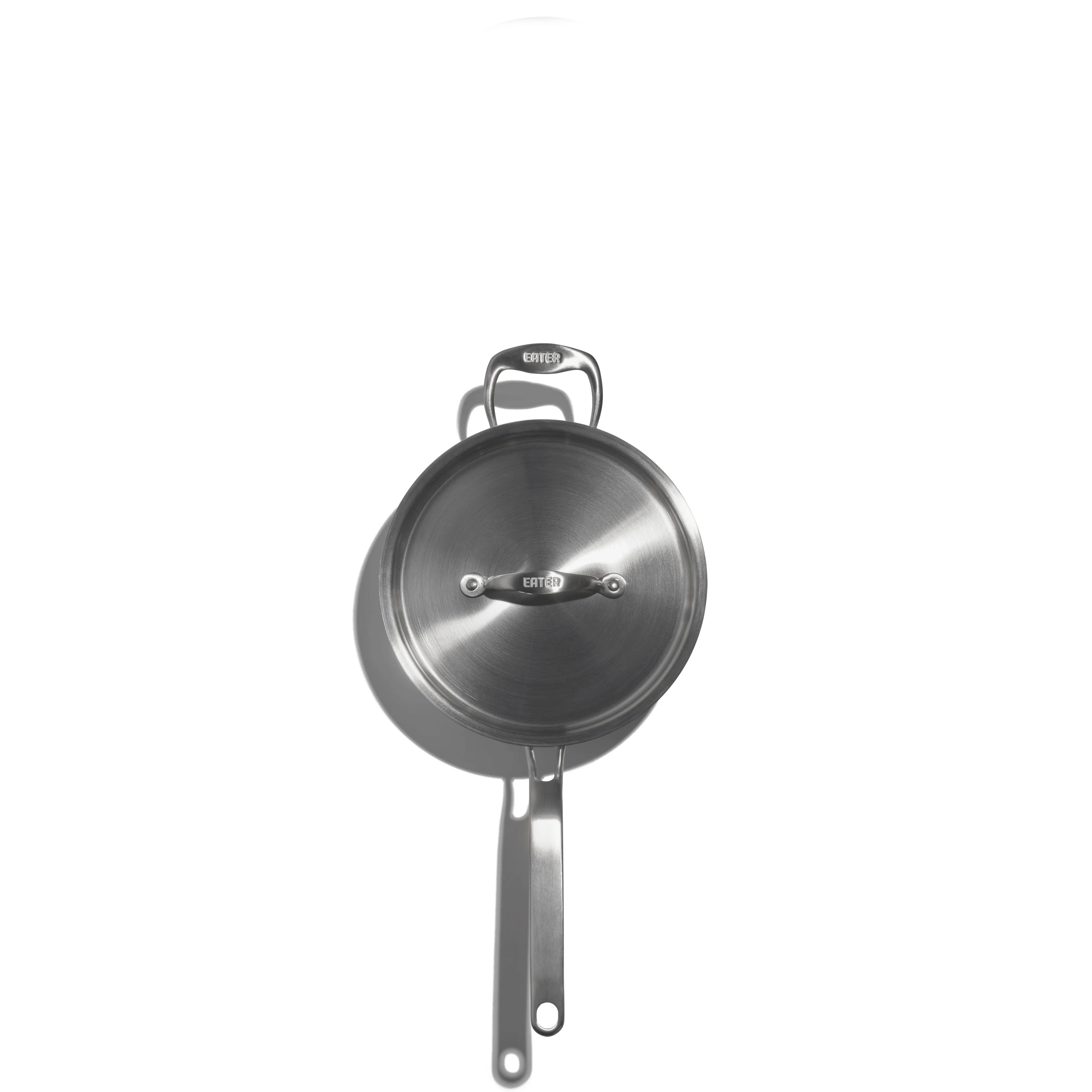 Eater x Heritage Steel 4 Quart Saucepan with Lid