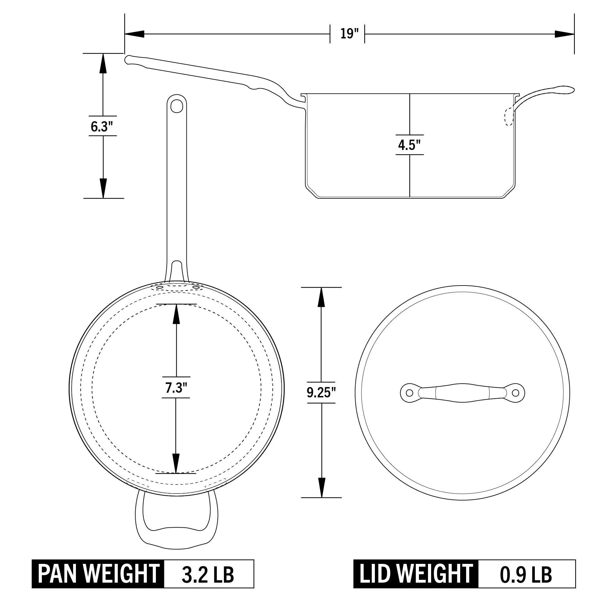 Eater x Heritage Steel 4 Quart Saucepan with Lid