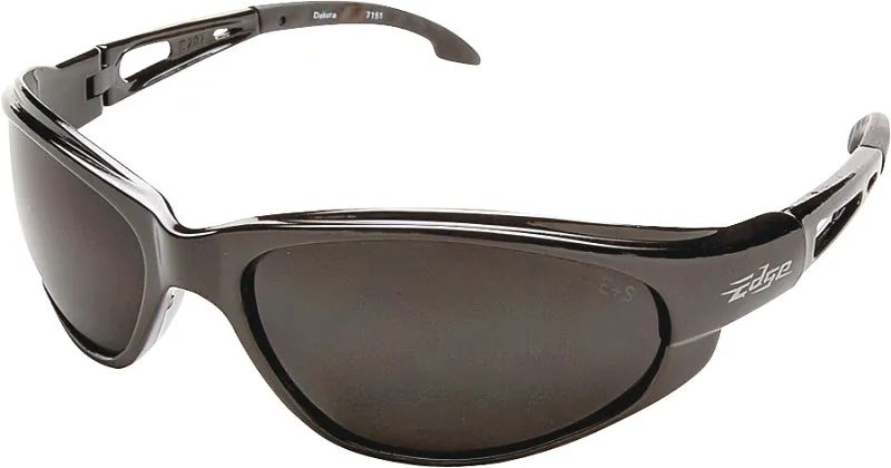 Edge SW116 Non-Polarized Safety Glasses, Unisex, Polycarbonate Lens, Full Frame, Nylon Frame, Black Frame :EA: QUANTITY: 1