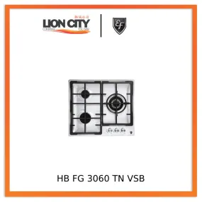 EF HB FG 3060 TN VSB Built-in Gas Hob HBFG3060TNVSB