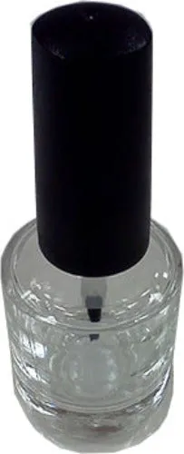 Empty Glass Polish Bottle 0.5oz - No Label (Round)