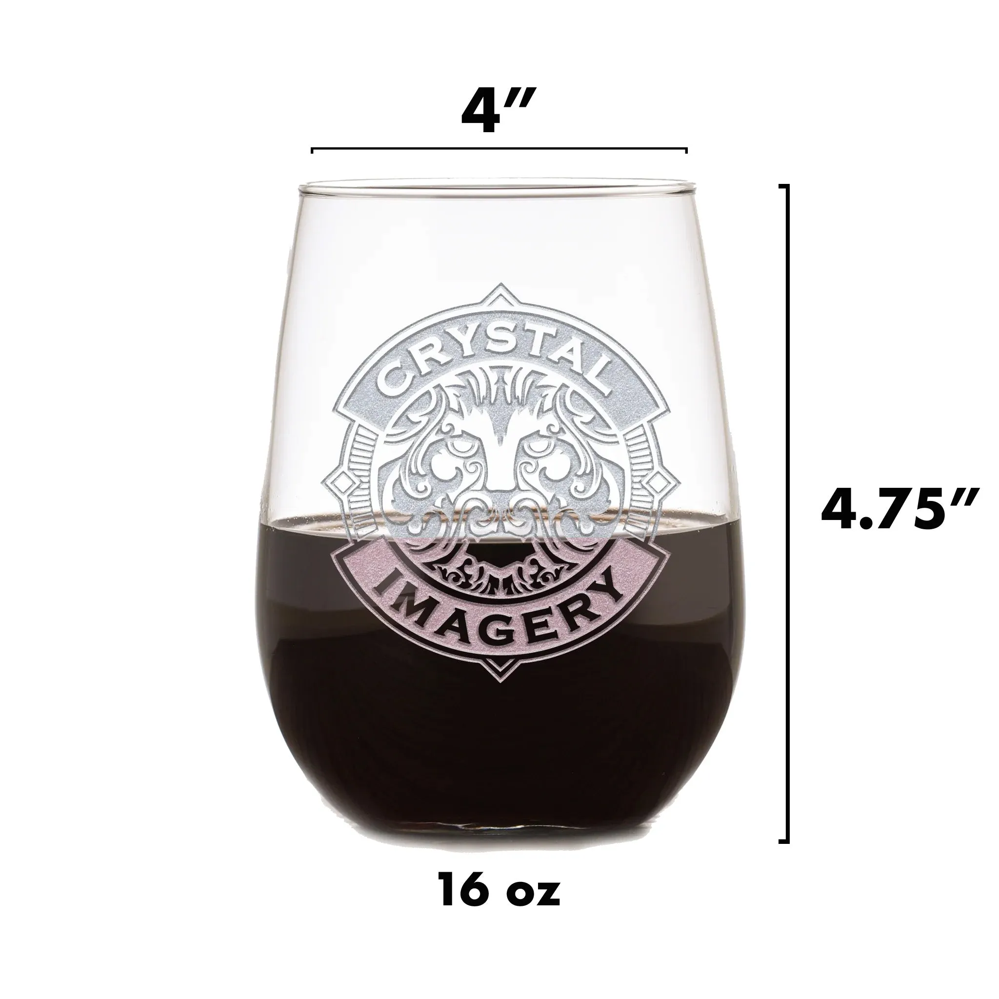 Engraved 40th Birthday Stemless Wine Glass