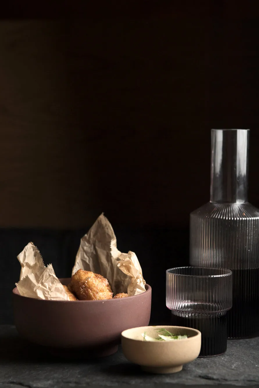 ferm Living Ripple Carafe / Vase in Clear Glass