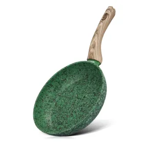 Fissman Frying Pan Malachite Series with Induction Bottom Aluminum Non-Stick Green/Brown 20x4.5cm