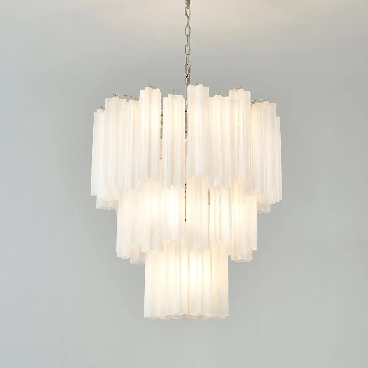 Frosted Glass Tubes Chandelier