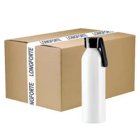 FULL CARTON - 50 x MAVERICK Aluminium Water Bottles - 650ml - BLACK