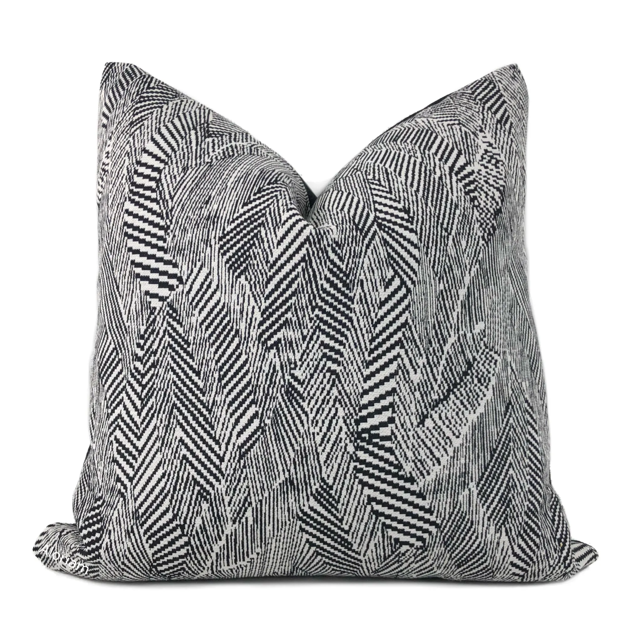 Garrett Black White Abstract Pillow Cover