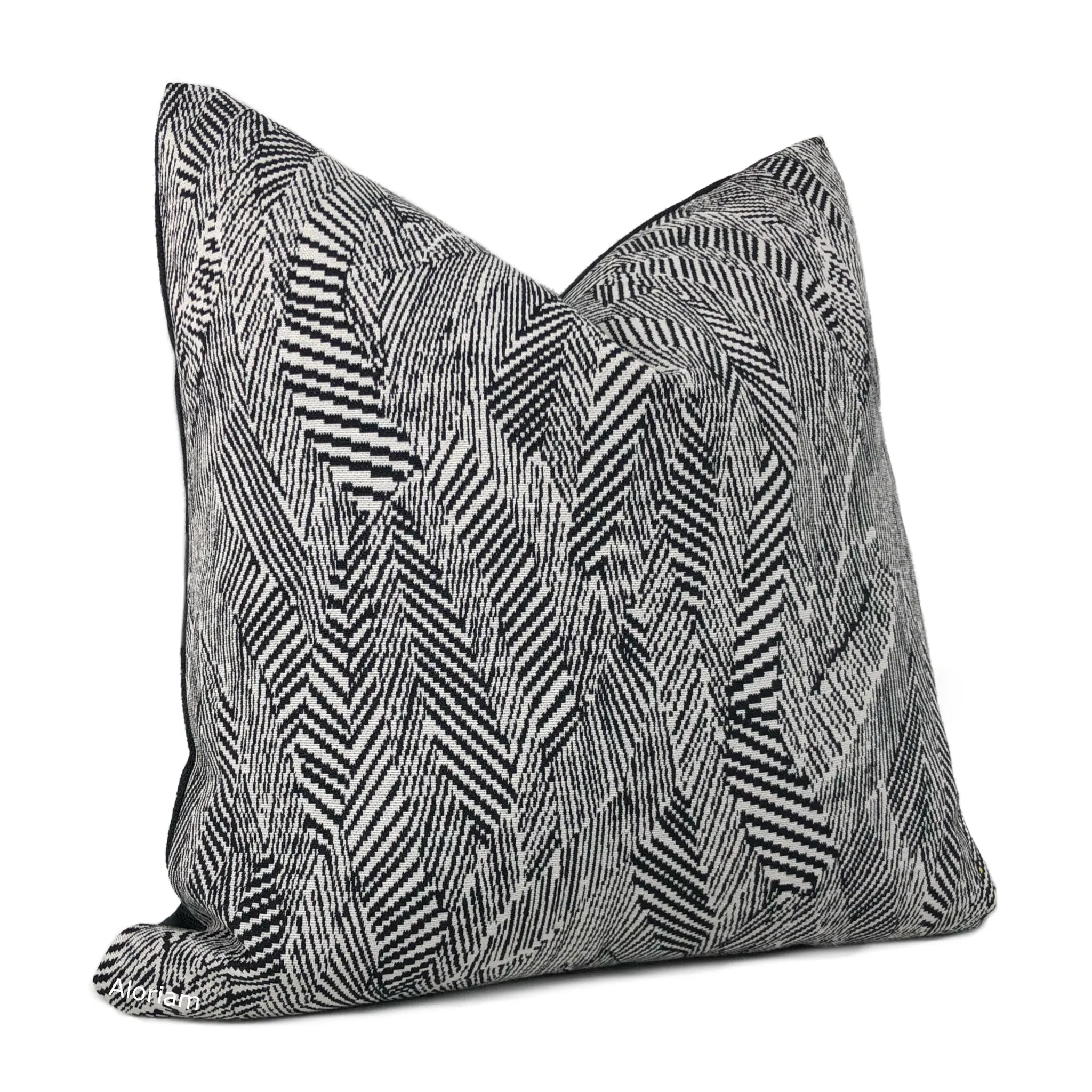 Garrett Black White Abstract Pillow Cover