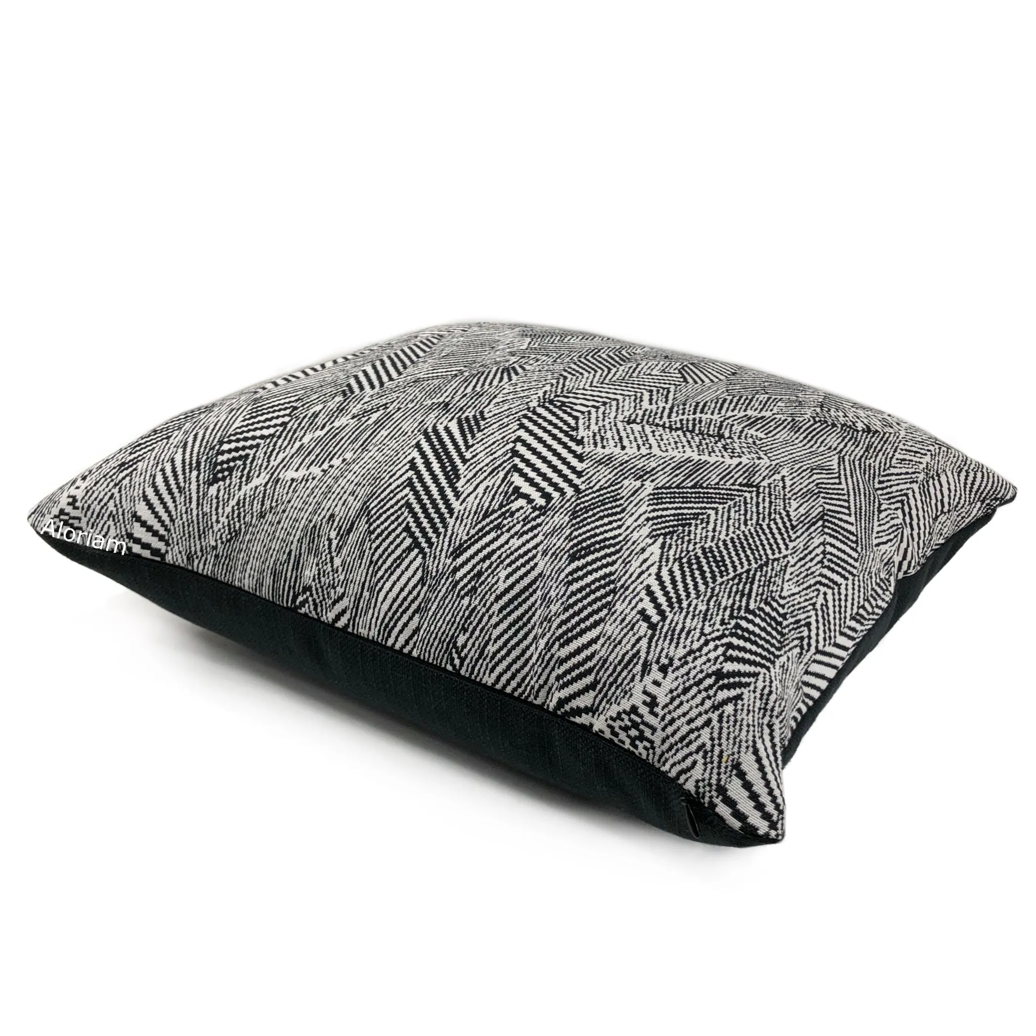 Garrett Black White Abstract Pillow Cover