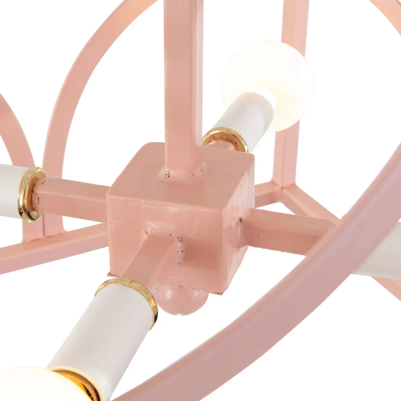 Geo Chandelier in Baby Pink