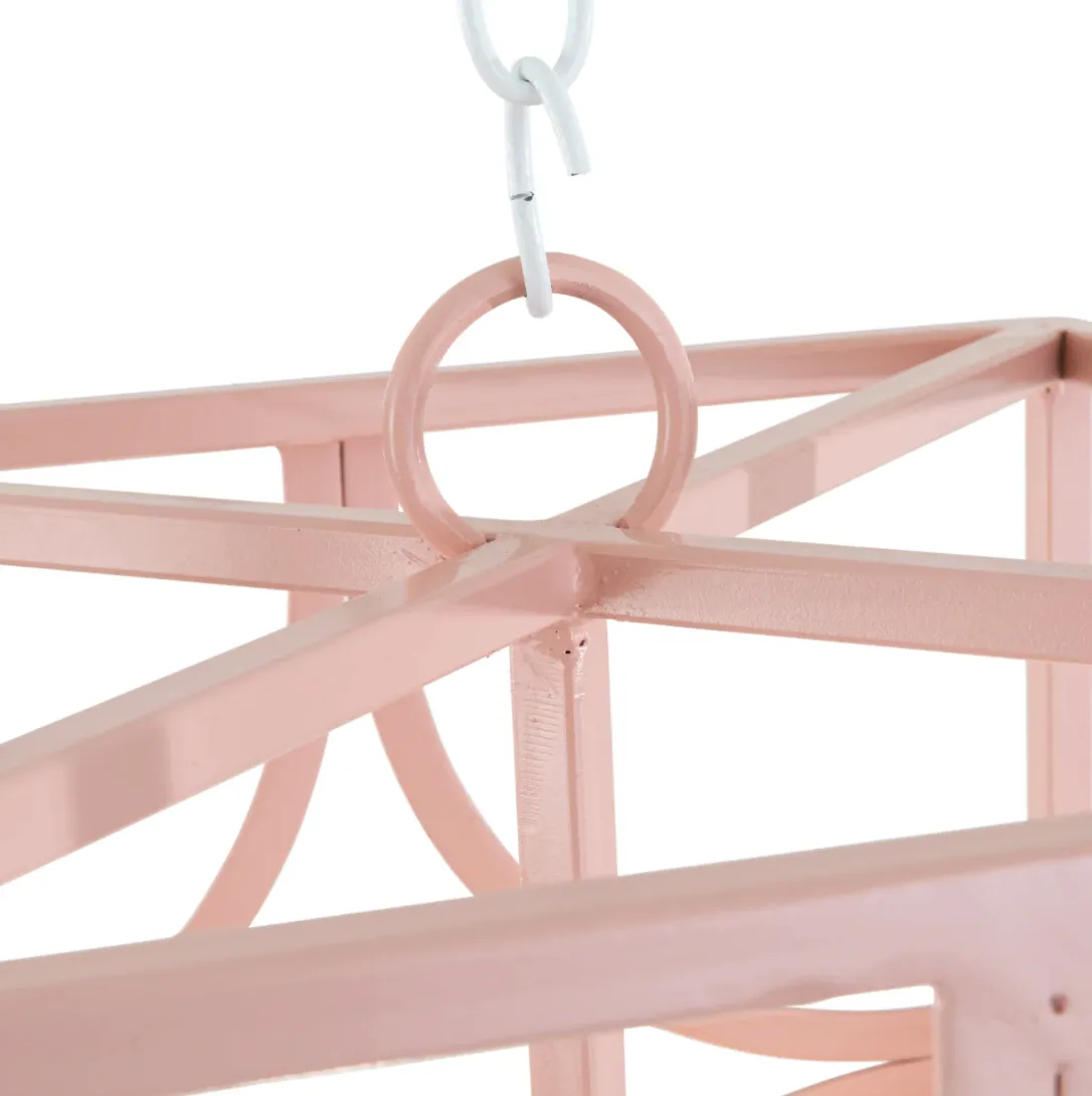 Geo Chandelier in Baby Pink