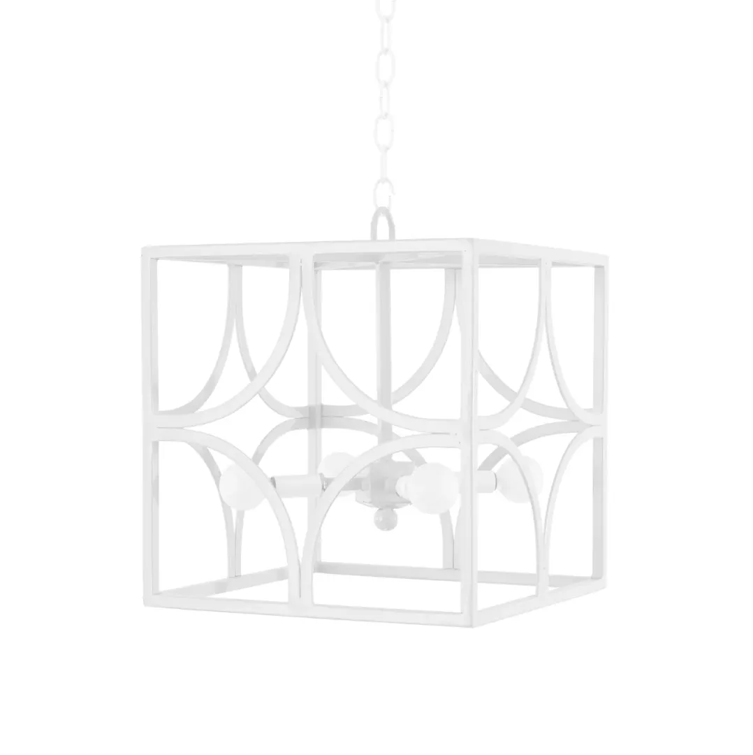 Geo Chandelier in Baby Pink